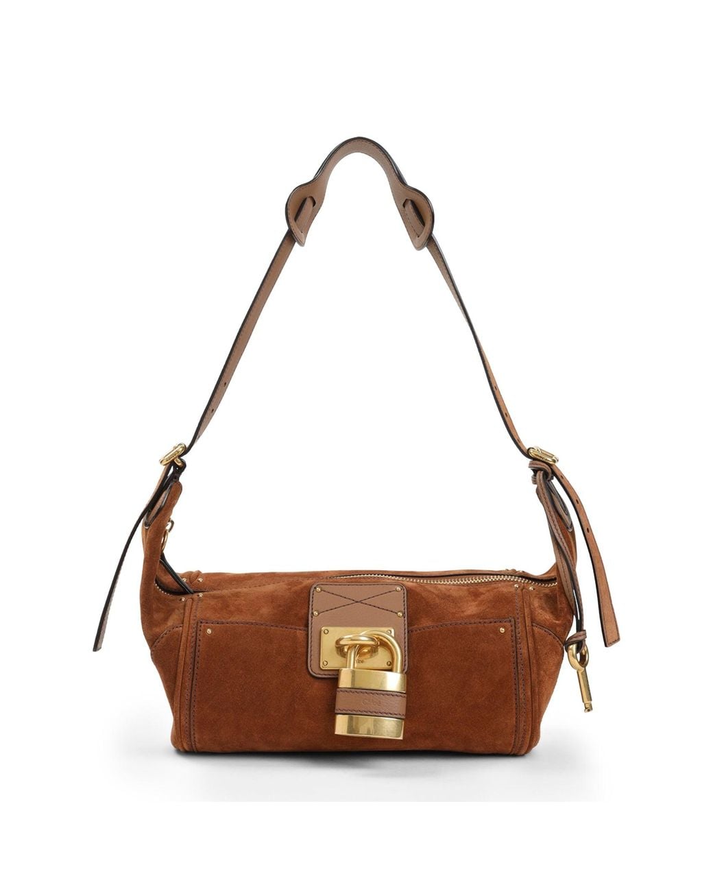 Chloé Brown Paddington Suede Shoulder Handbag