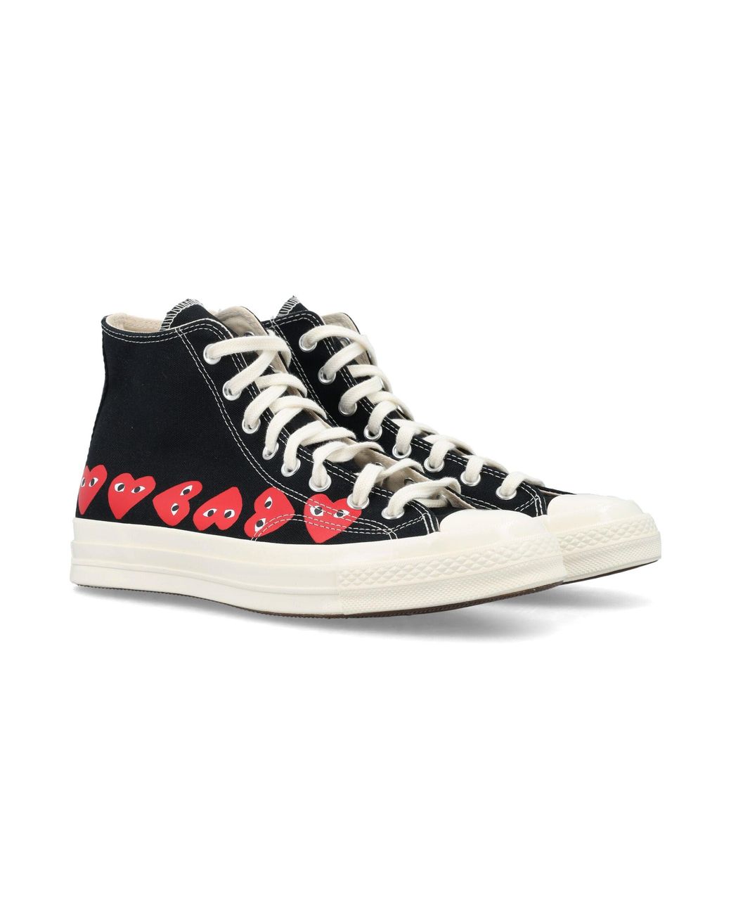Comme des Garçons Black Multi Heart Hi Top