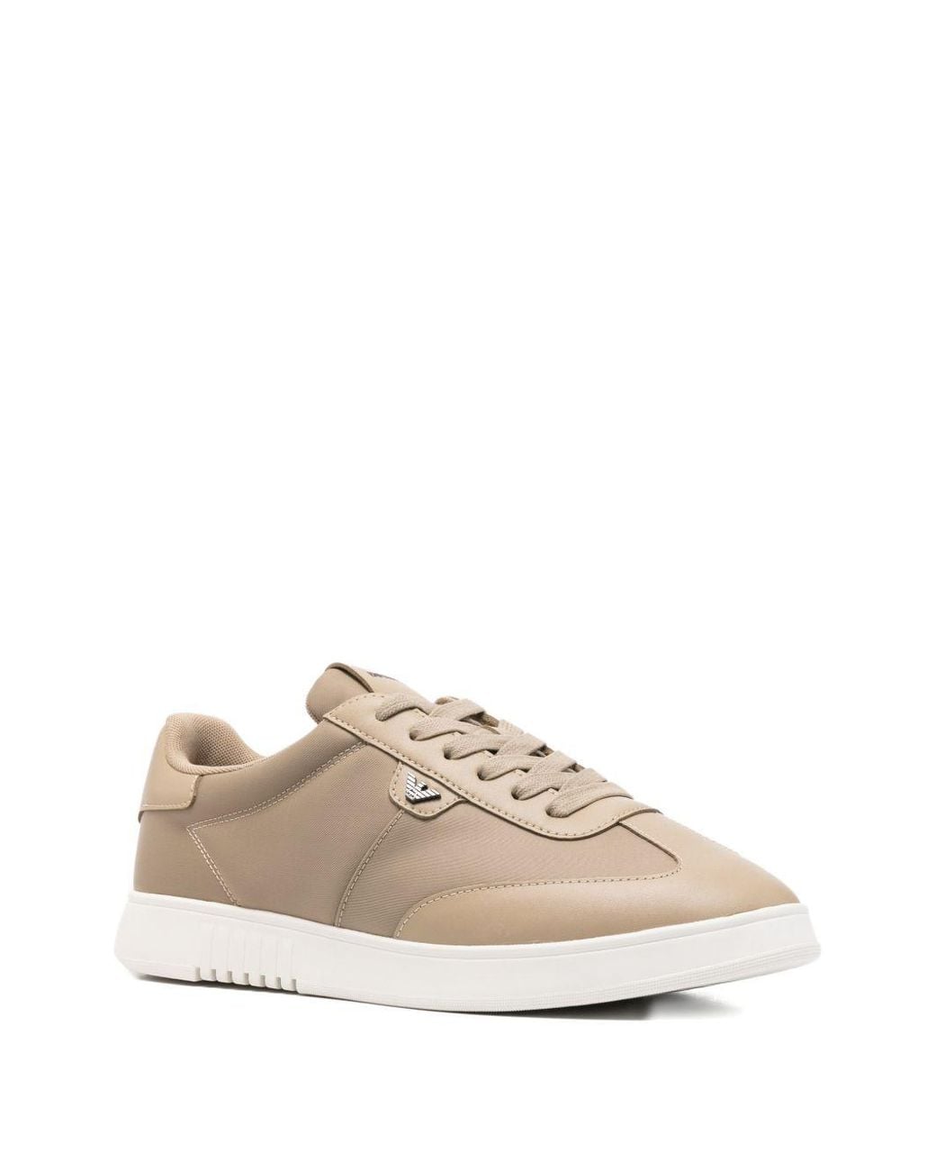 Emporio Armani Natural Leather Sneakers for men