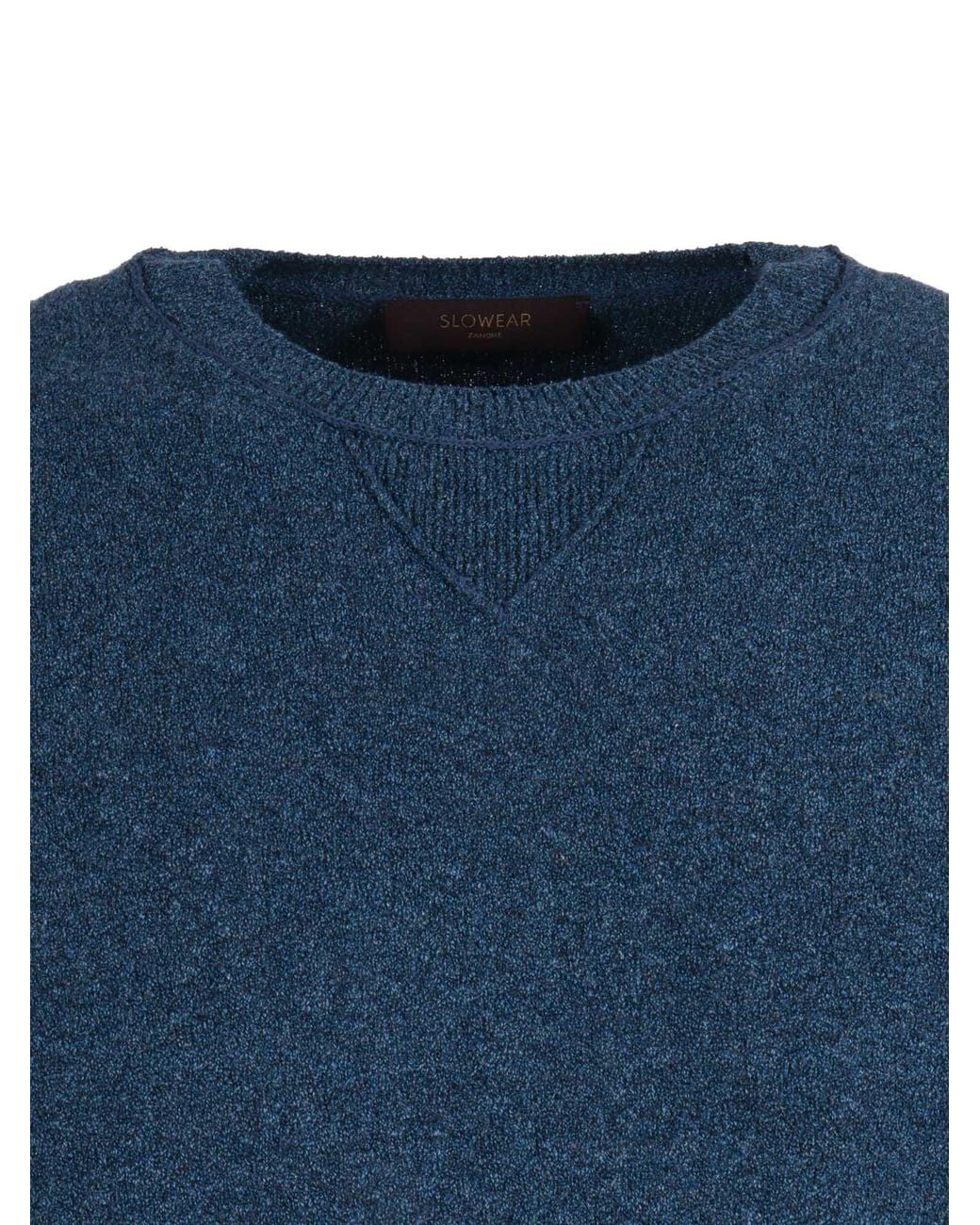 SLOWEAR ZANONE Blue Sweatshirt Cotton Polyamide