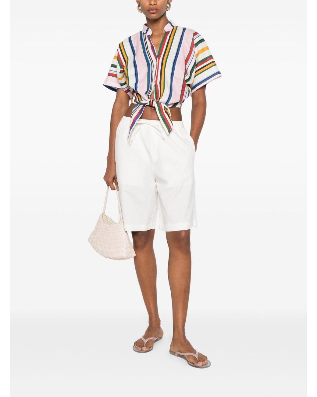 DUNST White Cotton Blend Pajama Shorts