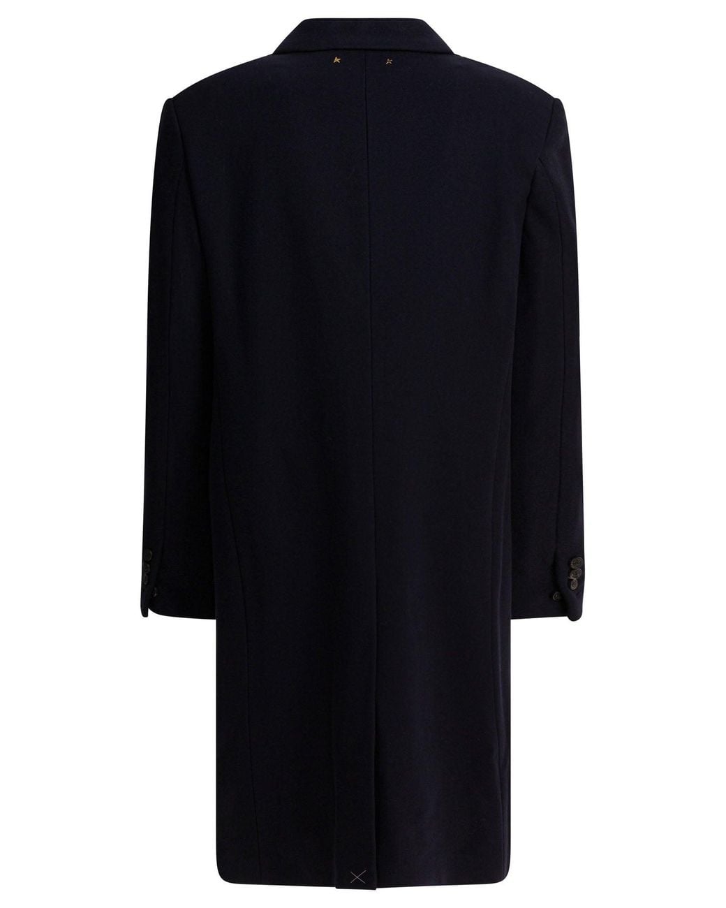Golden Goose Deluxe Brand Black Single-Breasted Wool Coat