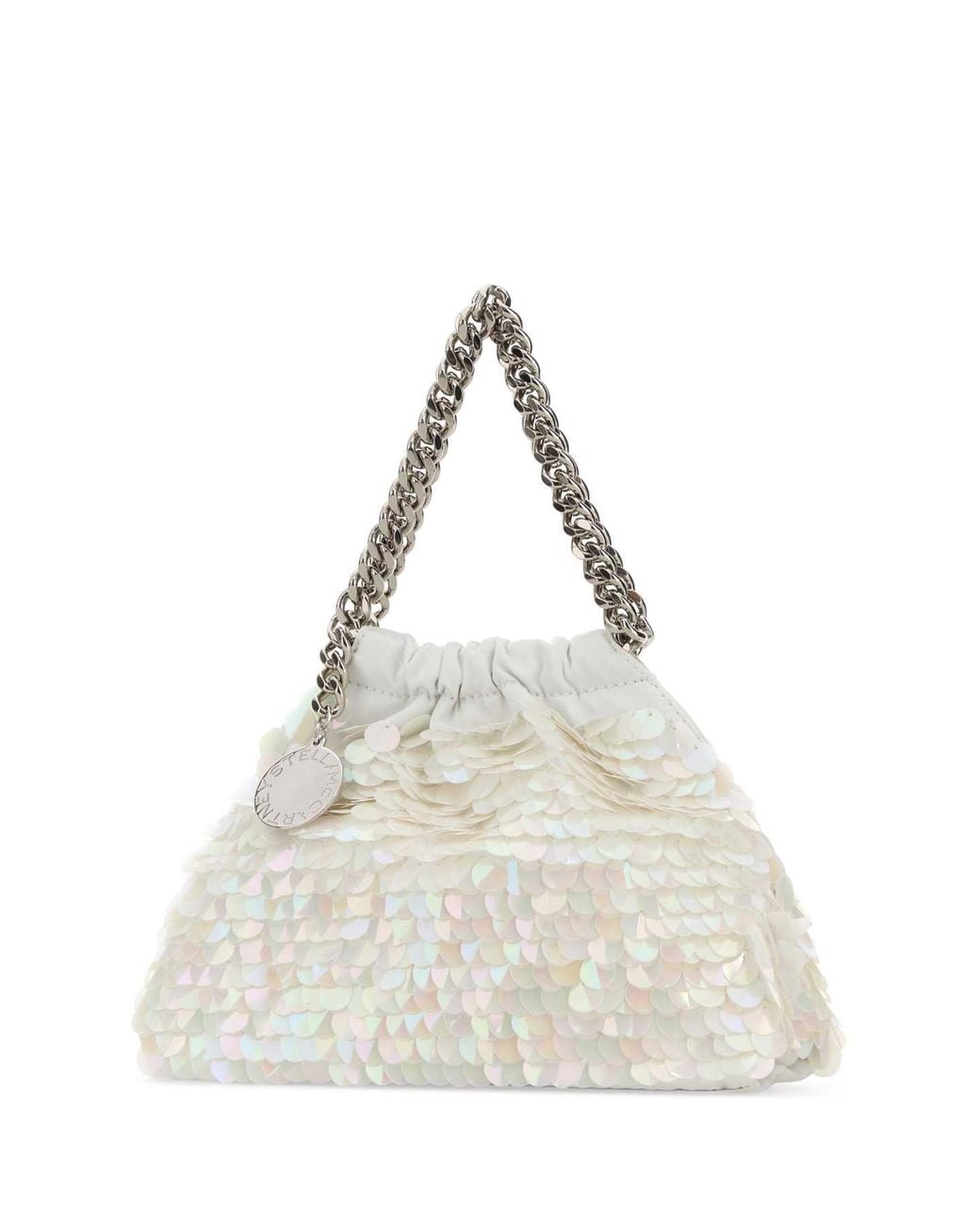 Stella McCartney White Stella Mccartney Iridescent Sequin Shoulder Bag