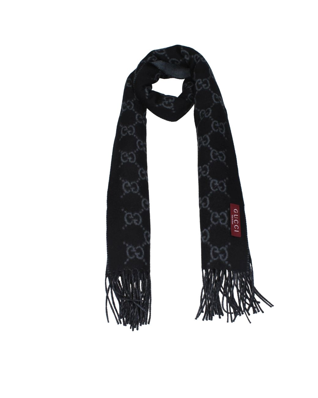 Gucci Black Scarves Cashmere