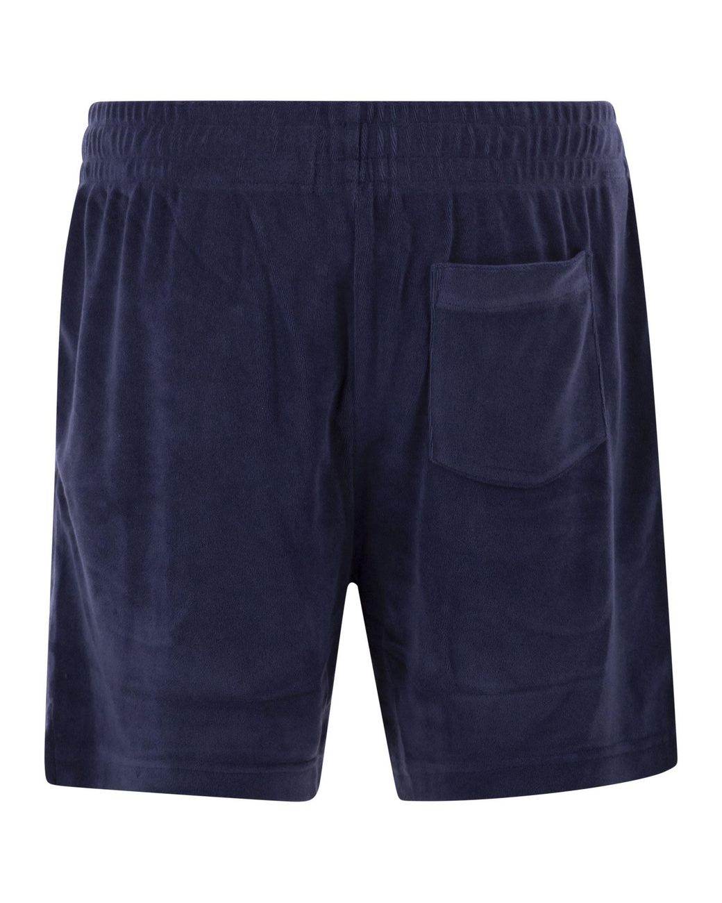Polo Ralph Lauren Blue Cotton Terry Shorts With Drawstring Waist for men