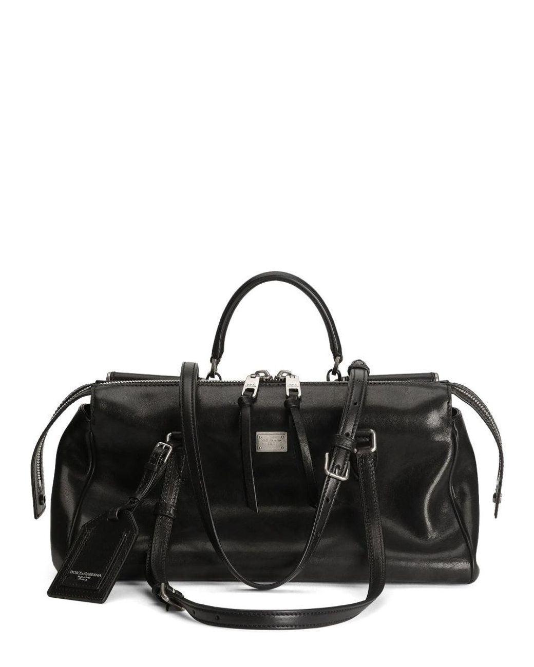 Dolce & Gabbana Black Victory Shoulder Bag Leather Pvc