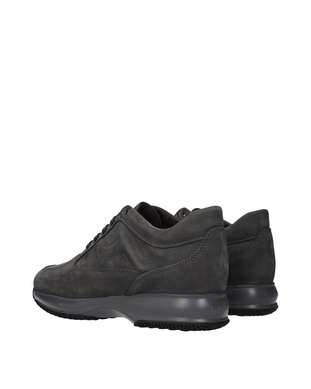 Hogan Black Interactive Sneakers Suede/Taupe for men
