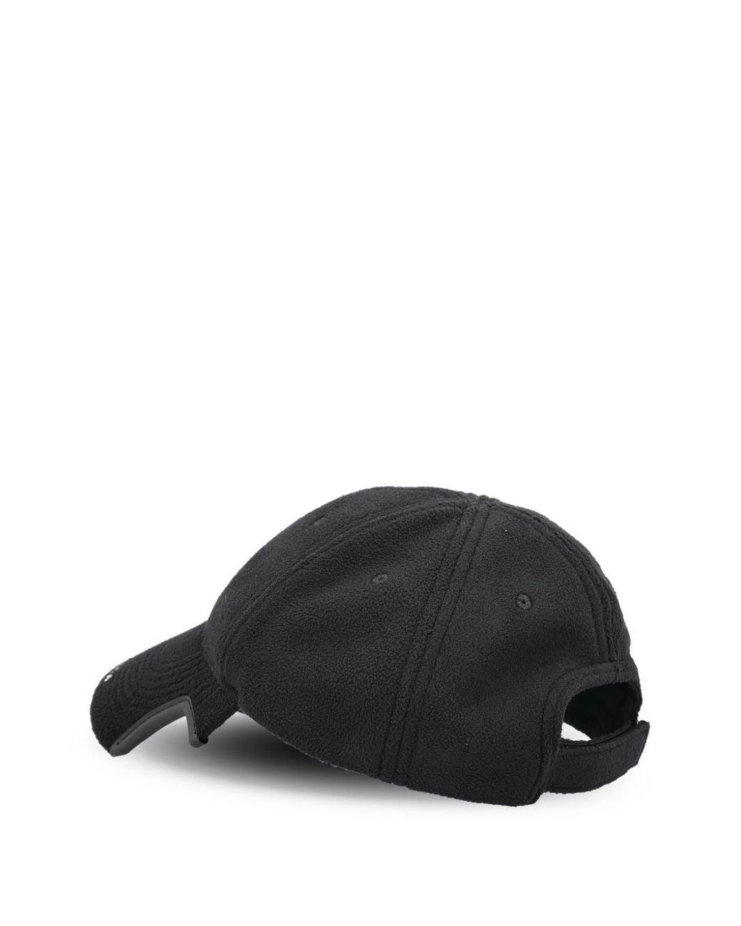 Balenciaga Black Fleece Baseball Cap for men