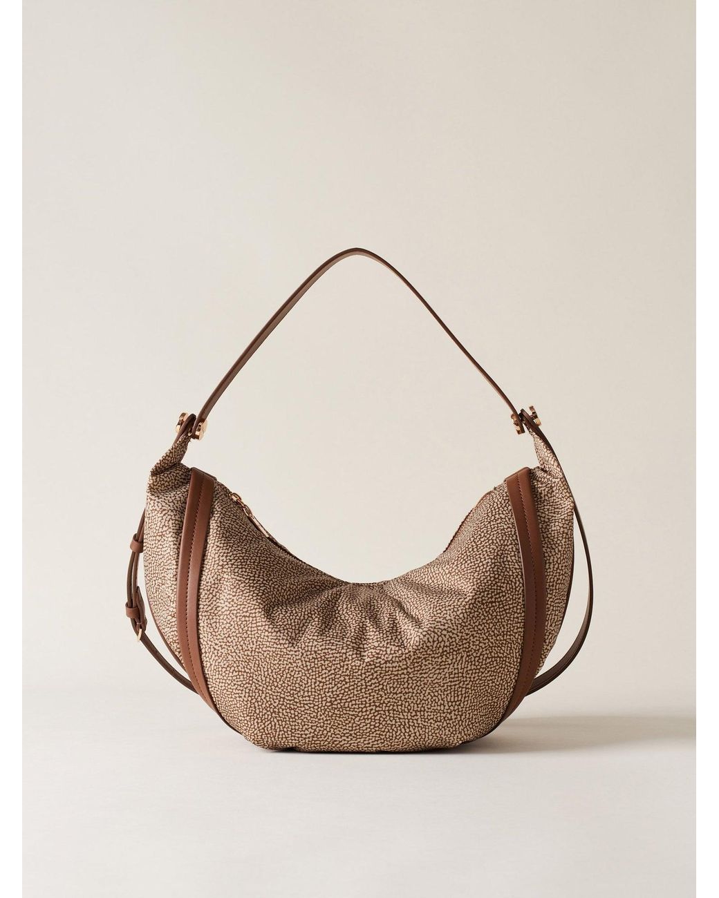 Borbonese Borsa Hobo Medium in Natural Lyst Australia