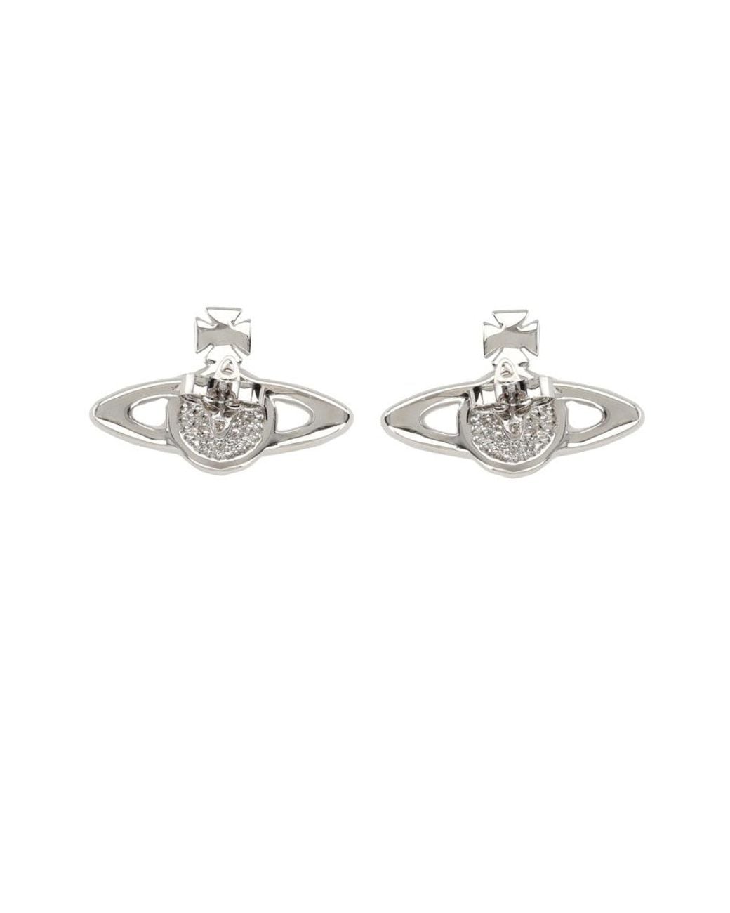 Vivienne Westwood White Mini Relief Earrings