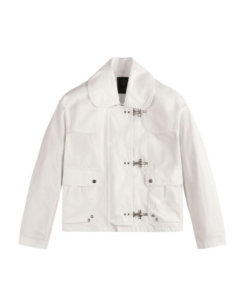 Fay White Ganci Bomber Jacket