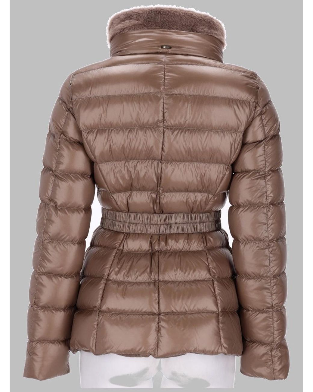 Herno Brown Dove Quilted Padded Polyamide Parka