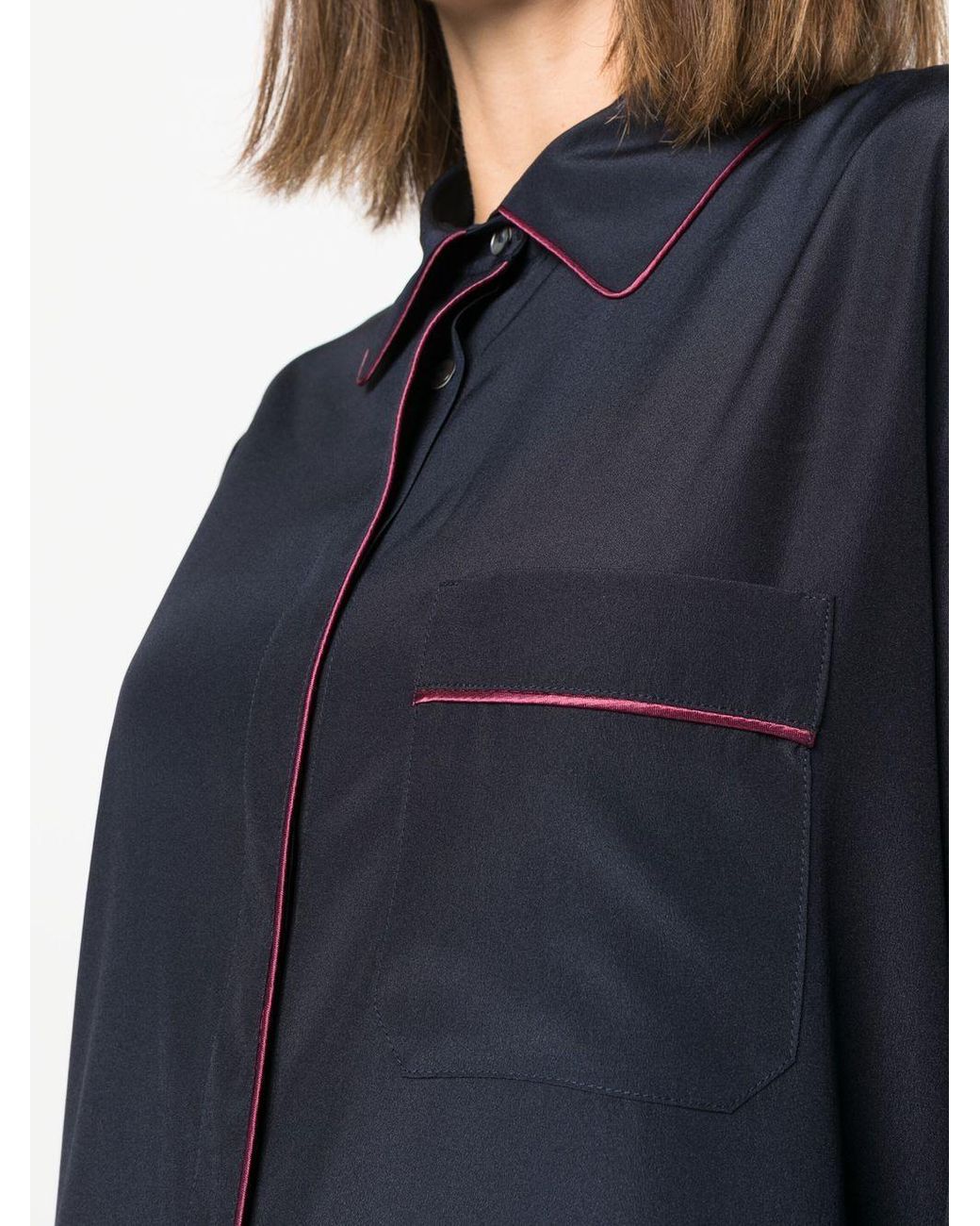 P.A.R.O.S.H. Button-Up Blouse in het Blue