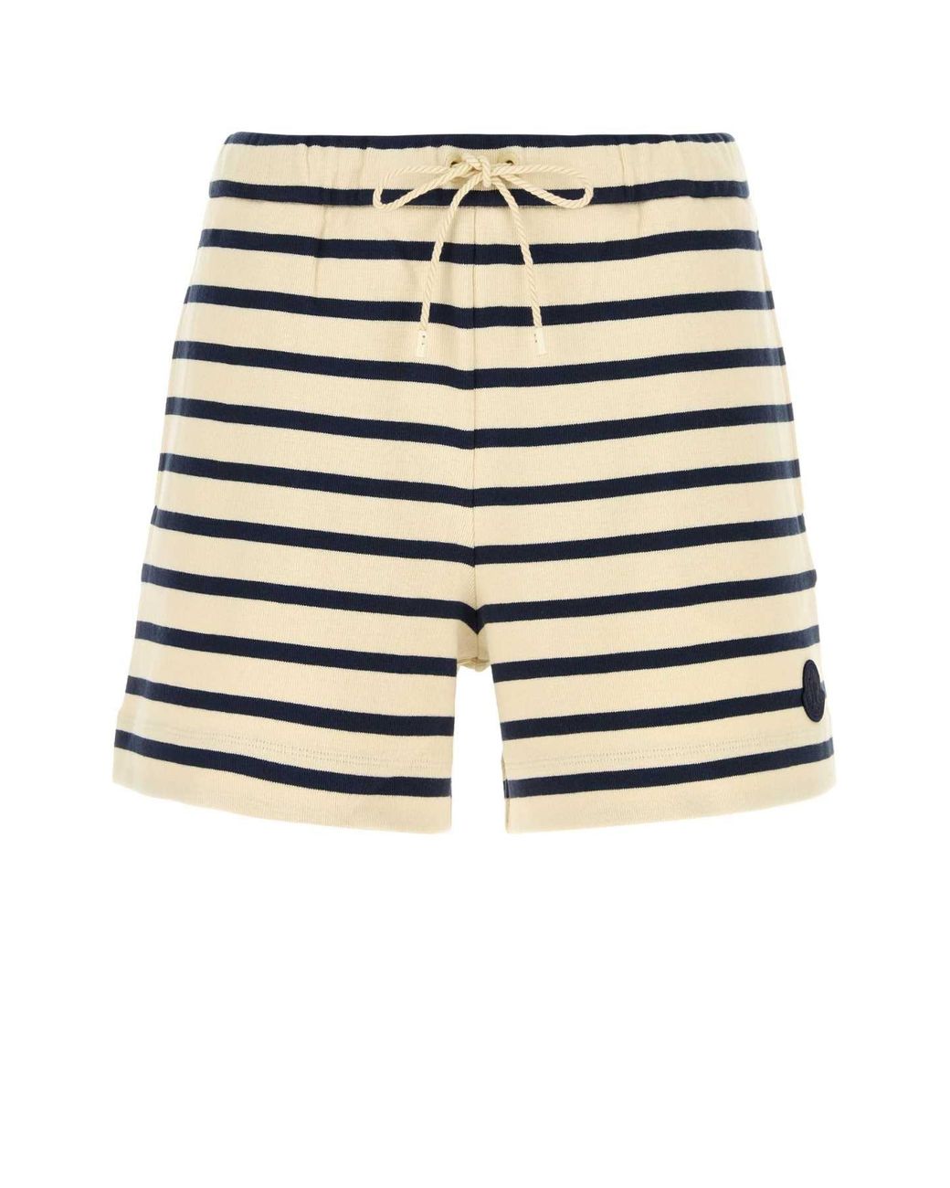 Moncler Blue Embroidered Cotton Shorts