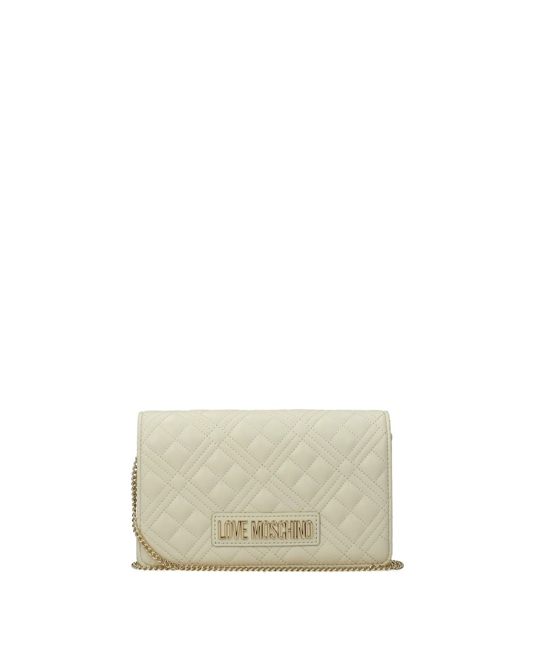 Love Moschino Gray Pochette Donna Poliuretano/Avorio for men