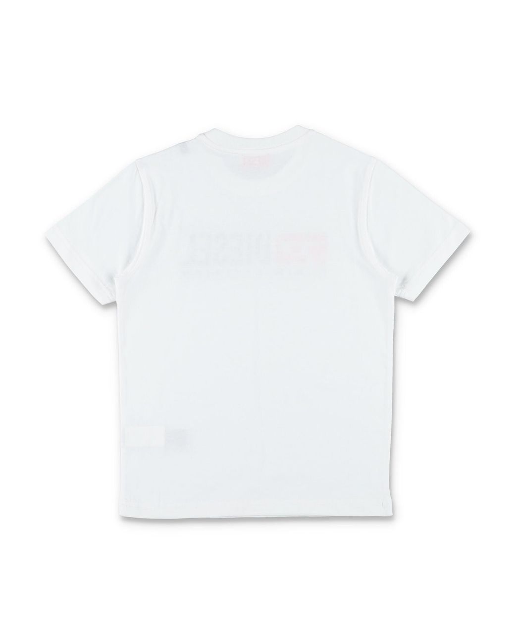 DIESEL White Boy's Denim Division Distressed Graphic Cotton T-Shirt