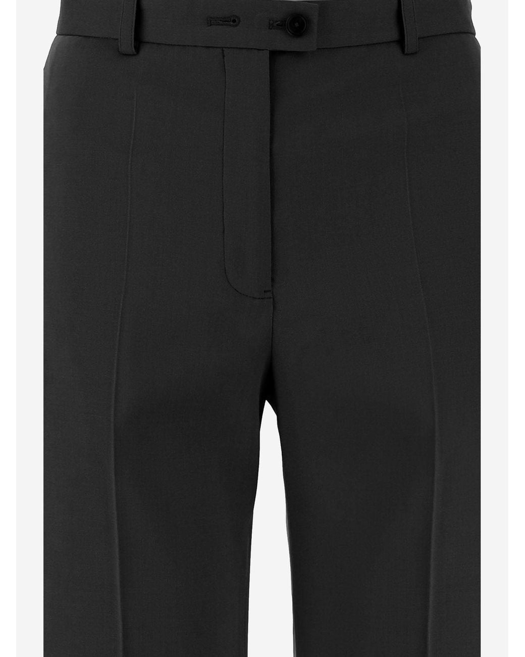 Jil Sander Black Stretch Wool Pants