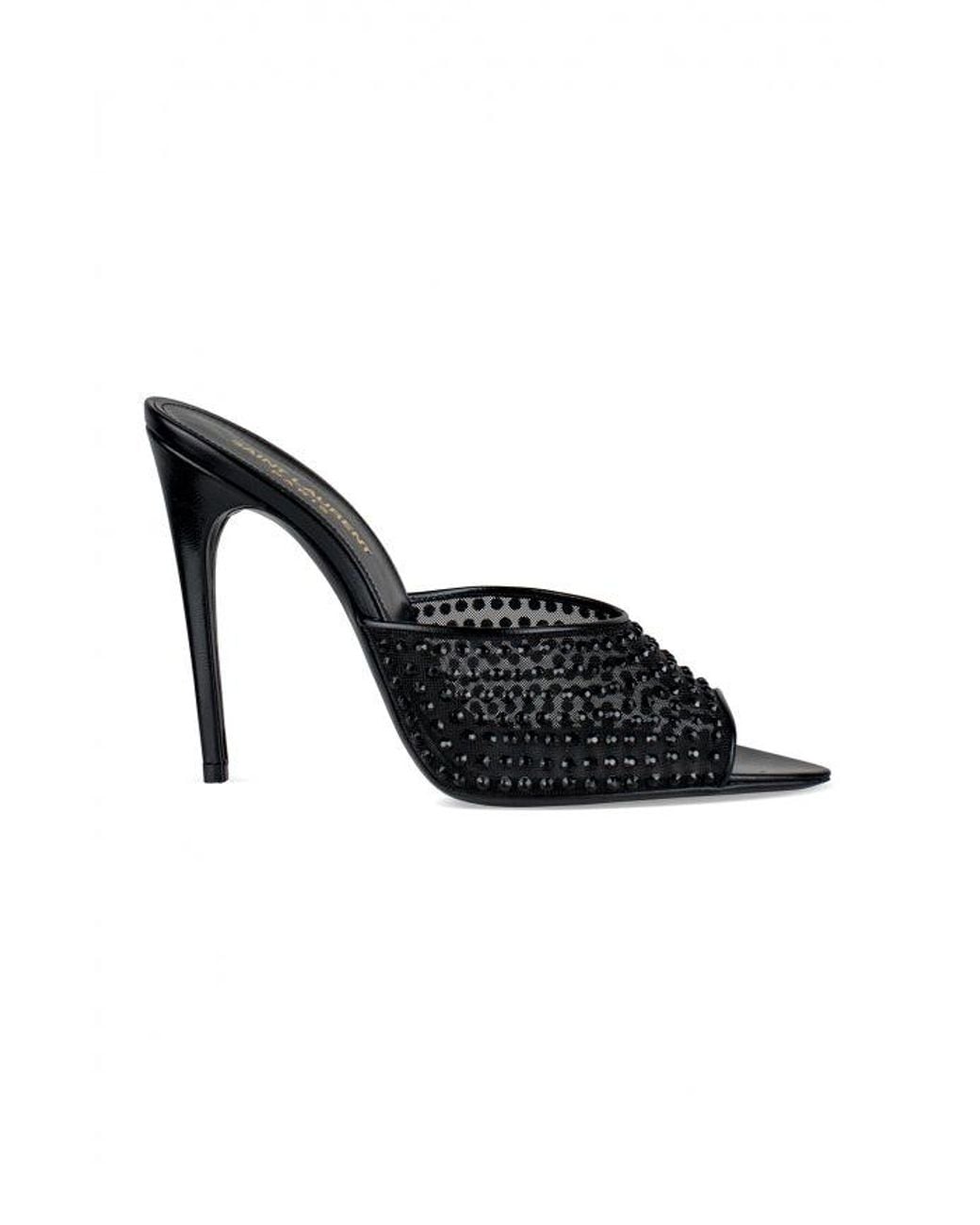 Saint Laurent Black Blonde Mules