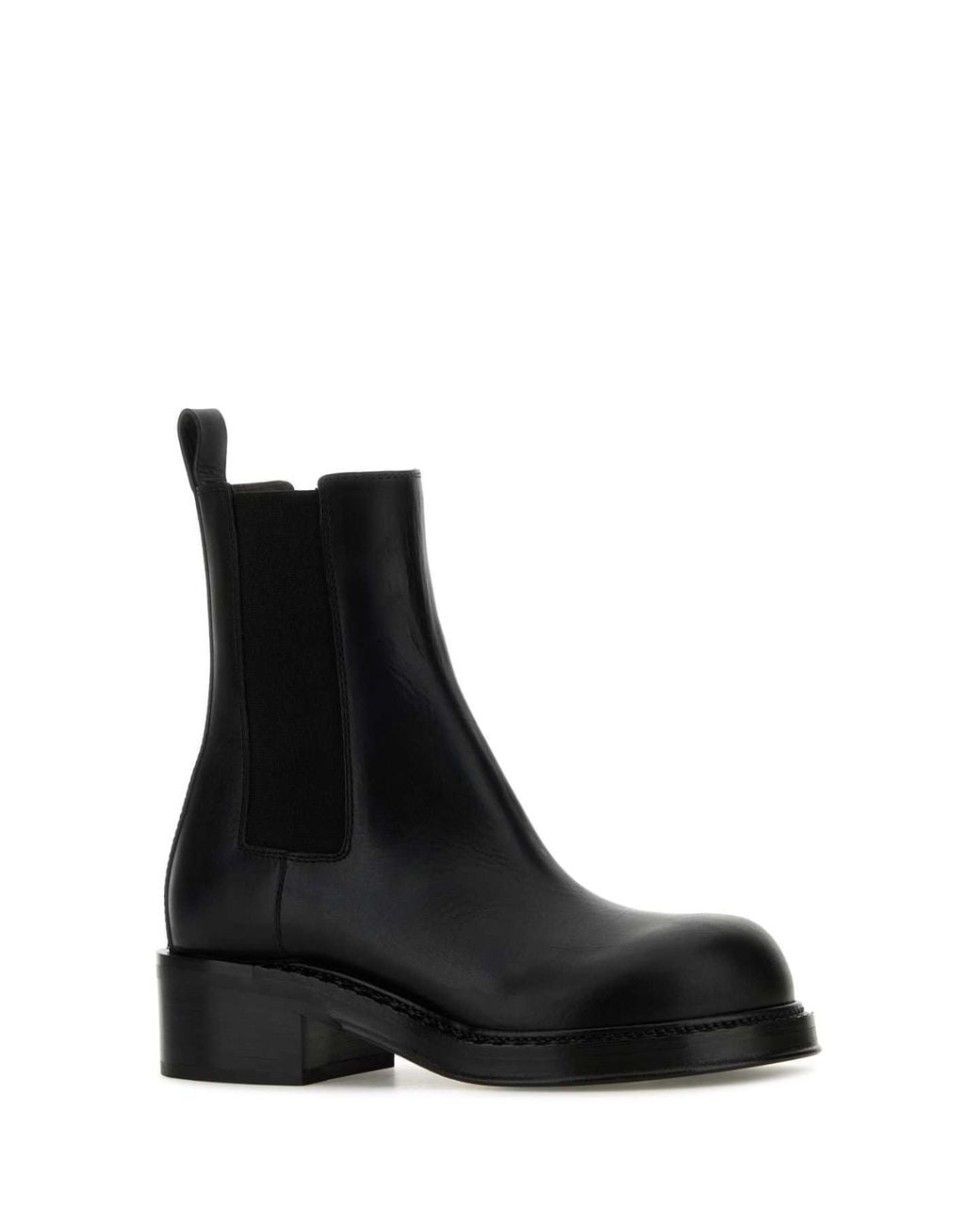 Bottega Veneta Black Leather Cliff Ankle Boots