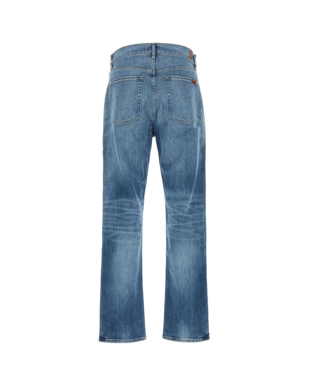 7 For All Mankind Blue Stretch Denim Jeans for men