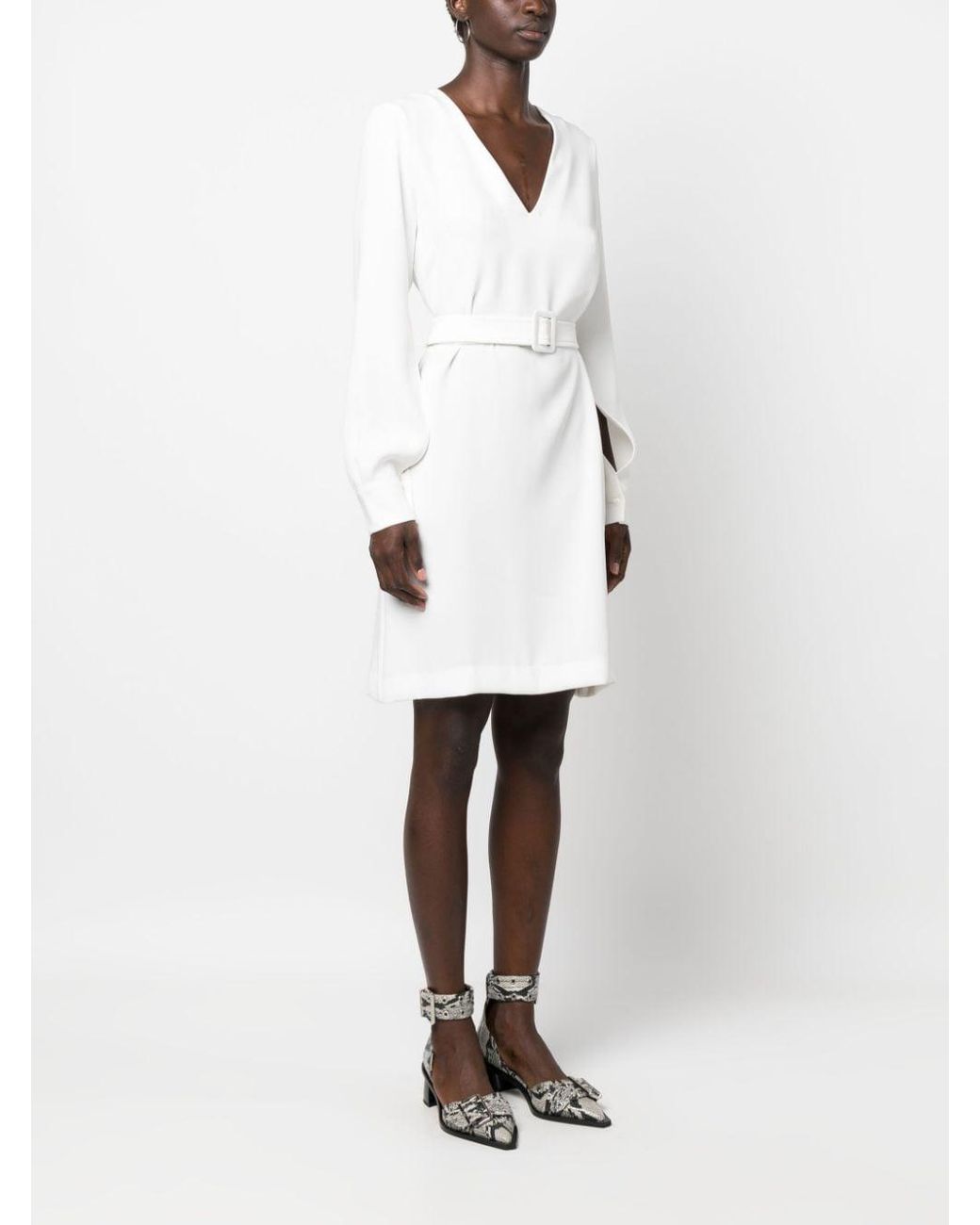 P.A.R.O.S.H. Mini-Jurk Met Ceintuur in het White