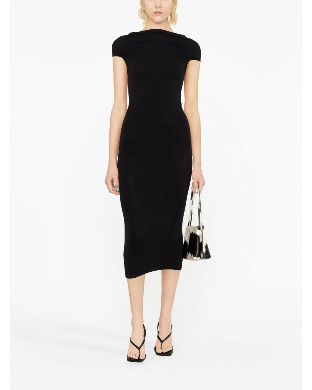 Wolford Black Fatal Cut Out Midi Dress