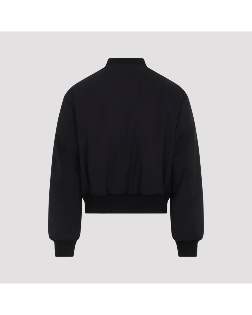 Jil Sander Black Cropped Bomber Jacket