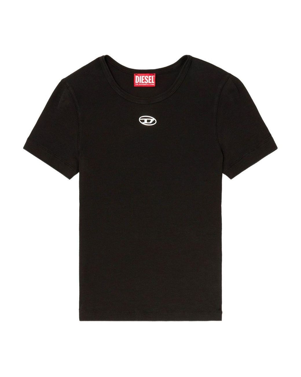 DIESEL Black Logo Cotton T-Shirt