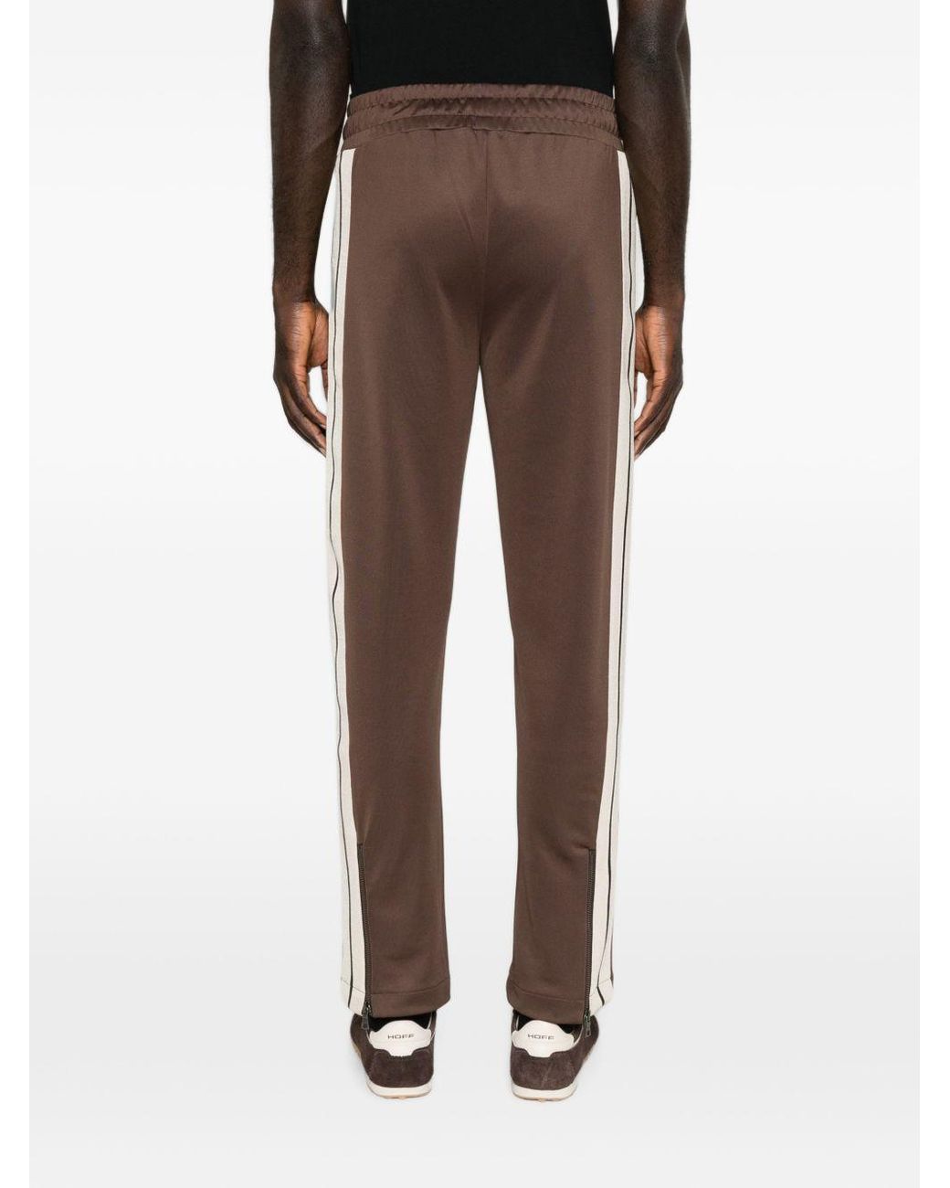 Palm Angels Brown Logo Trackpants for men
