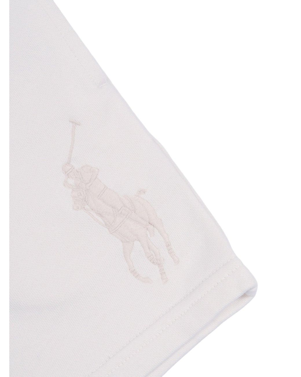 Polo Ralph Lauren White Knit Shorts for men