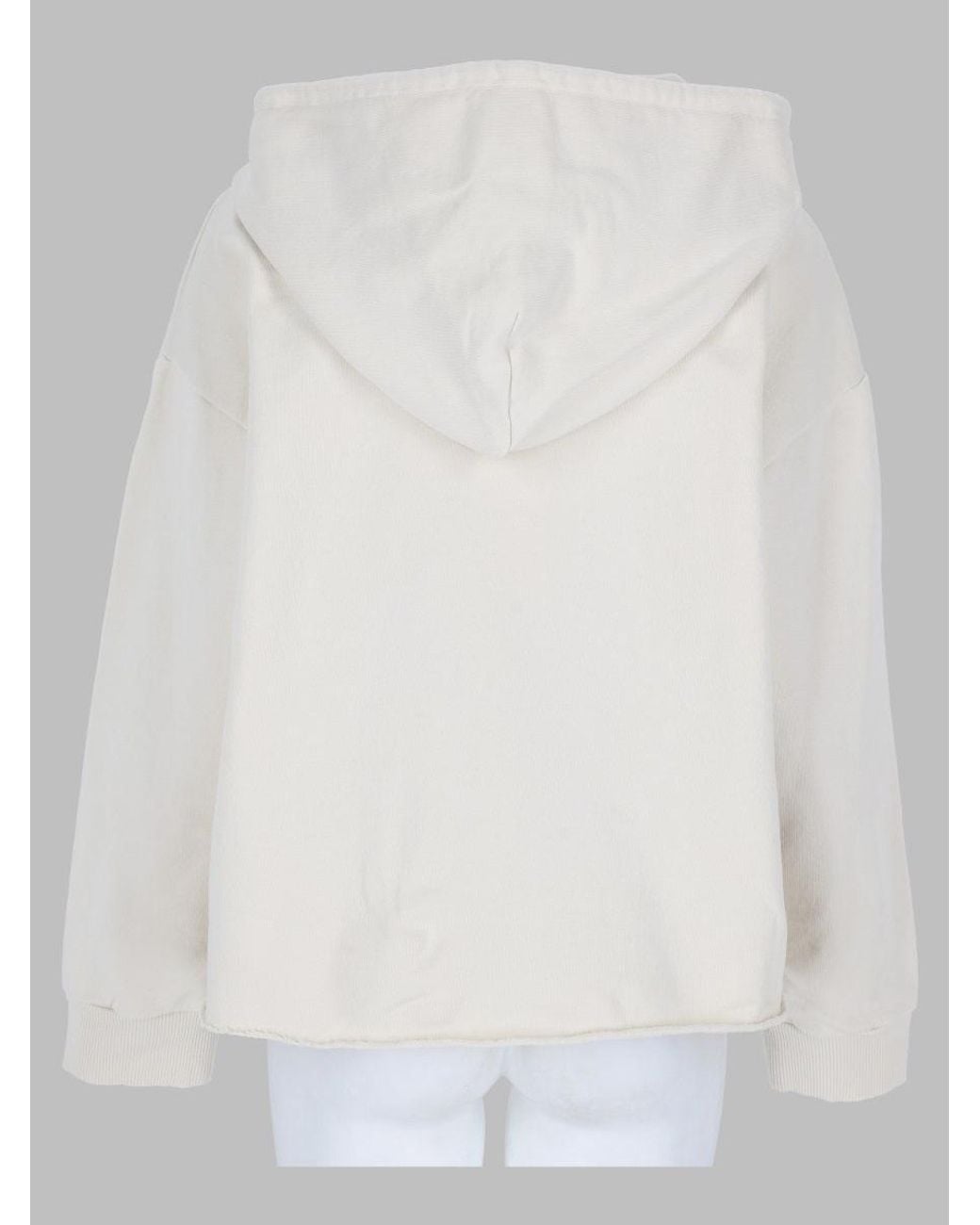 MM6 by Maison Margiela White Oversized Hoodie Sweatshirt