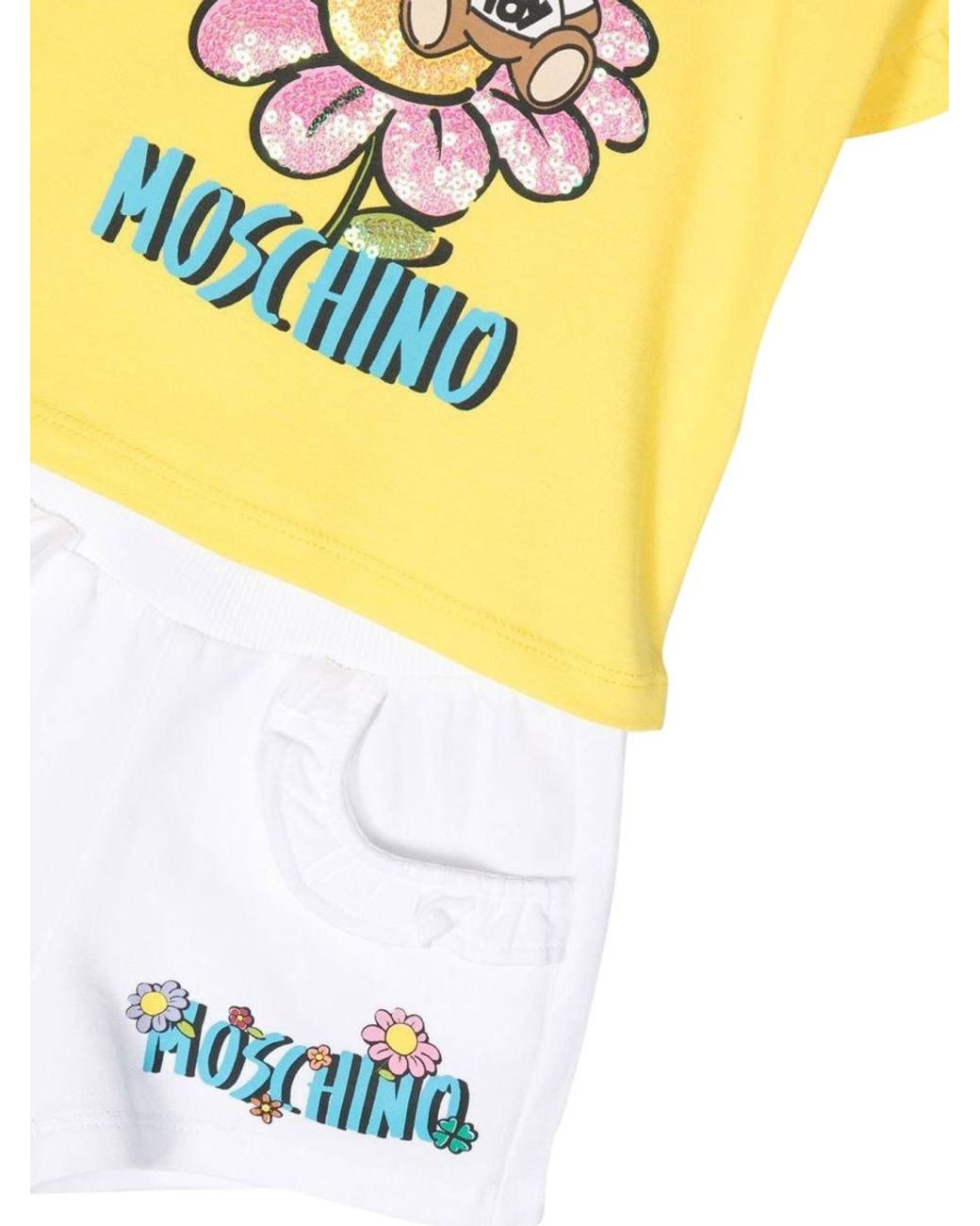 Moschino White T-Shirt And Shorts Set