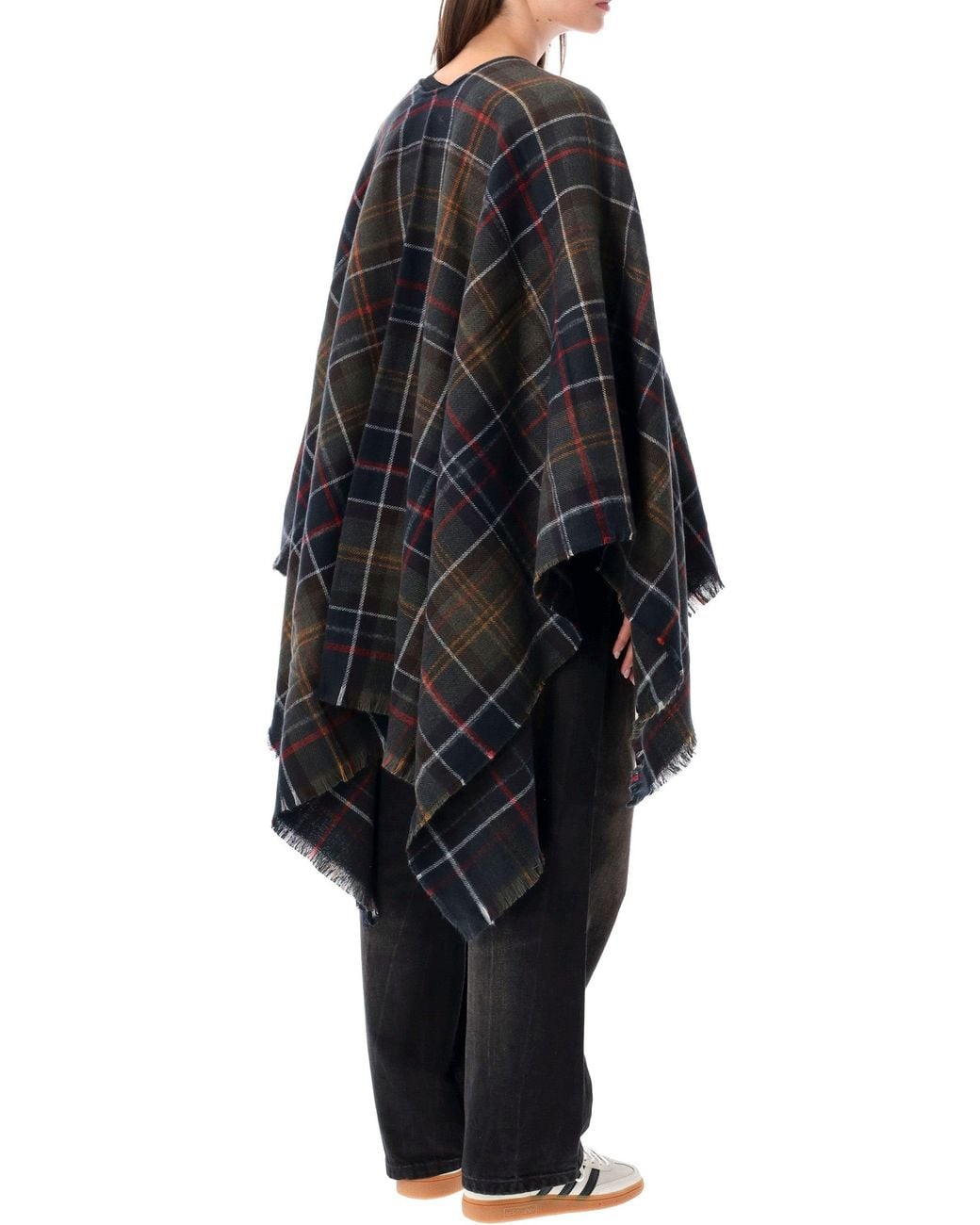 Barbour Black Montieth Tartan Serape