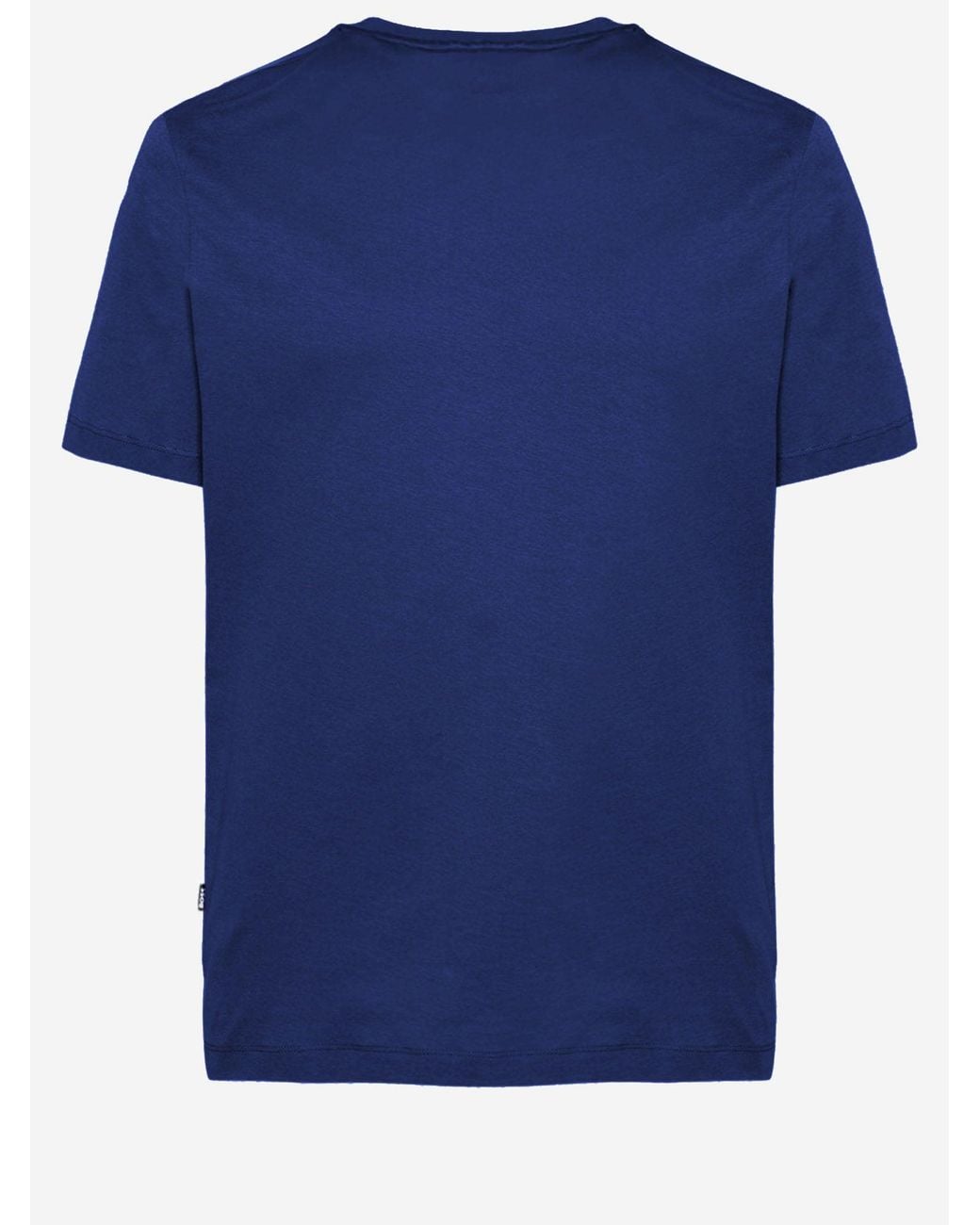 Boss Blue Cotton T Shirt With Logo for men