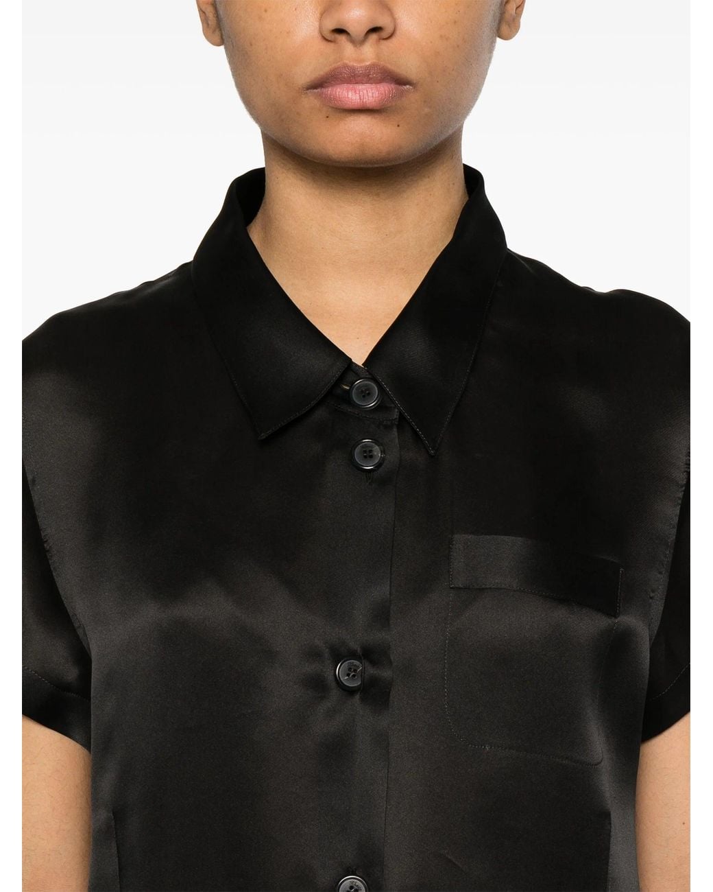 Khaite Black Silk Shirt