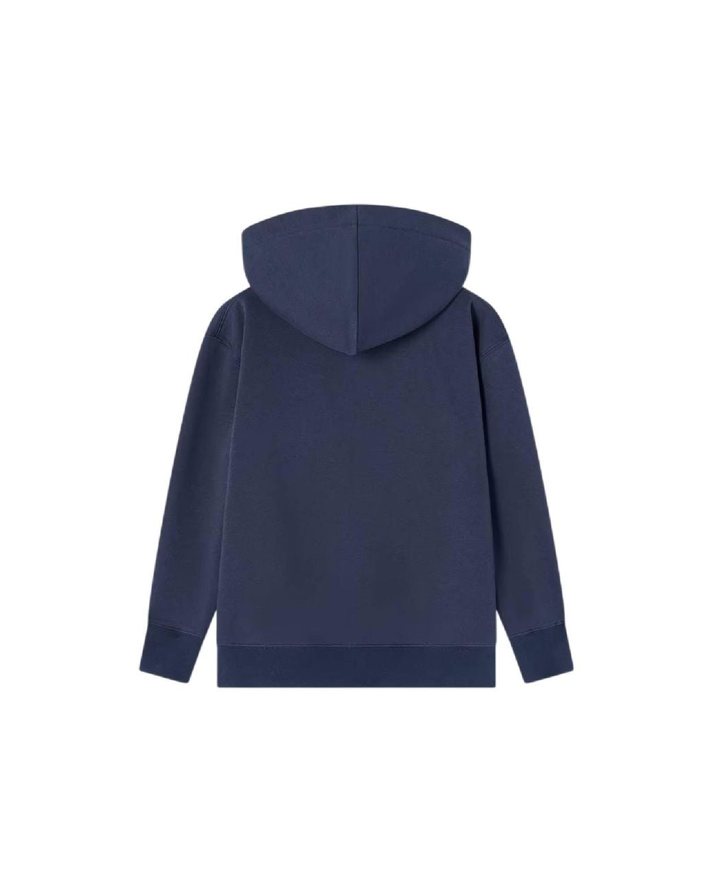 Golden Goose Deluxe Brand Blue Journey Over Hoodie Blend Cotton Fleece Logo Embroidery
