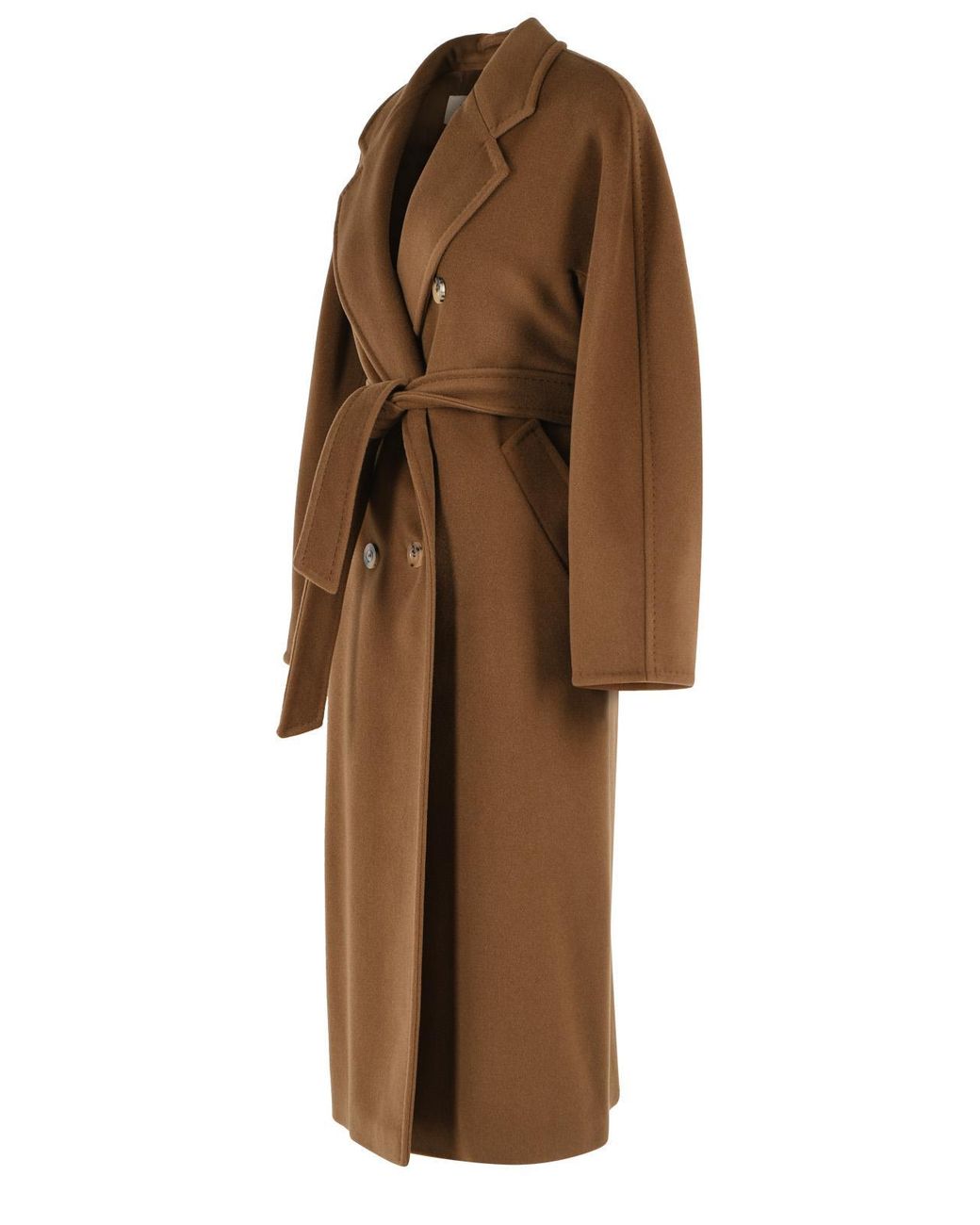 Max Mara Brown Madame' Virgin Wool And Cashmere Coat
