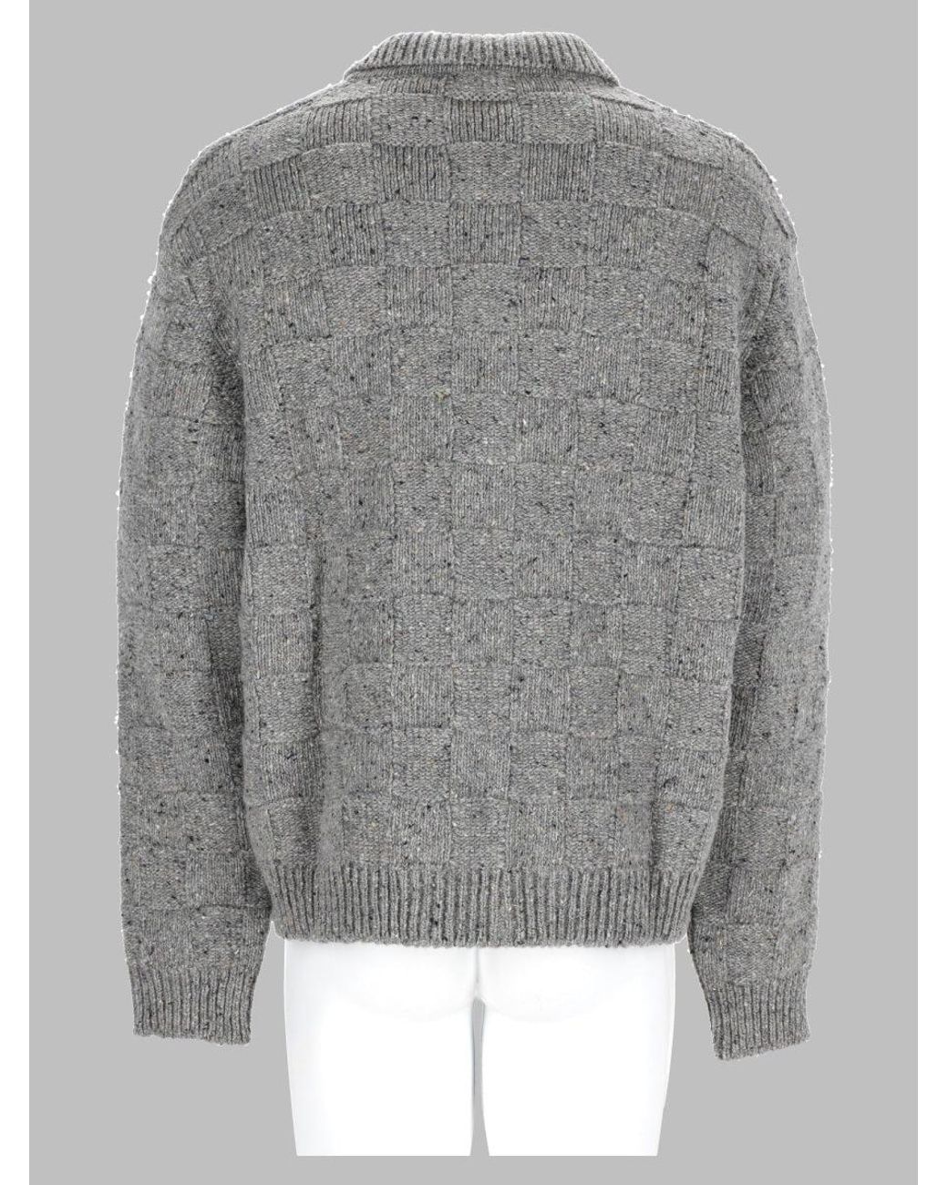 YMC Gray Merino Wool & Polyamide Sweater for men