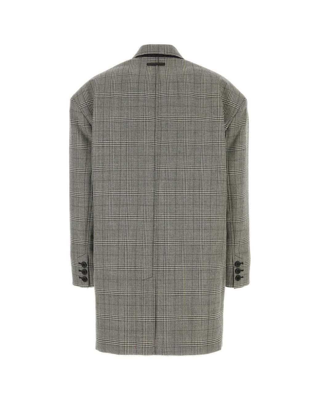 Marni Gray Embroidered Wool Oversize Blazer