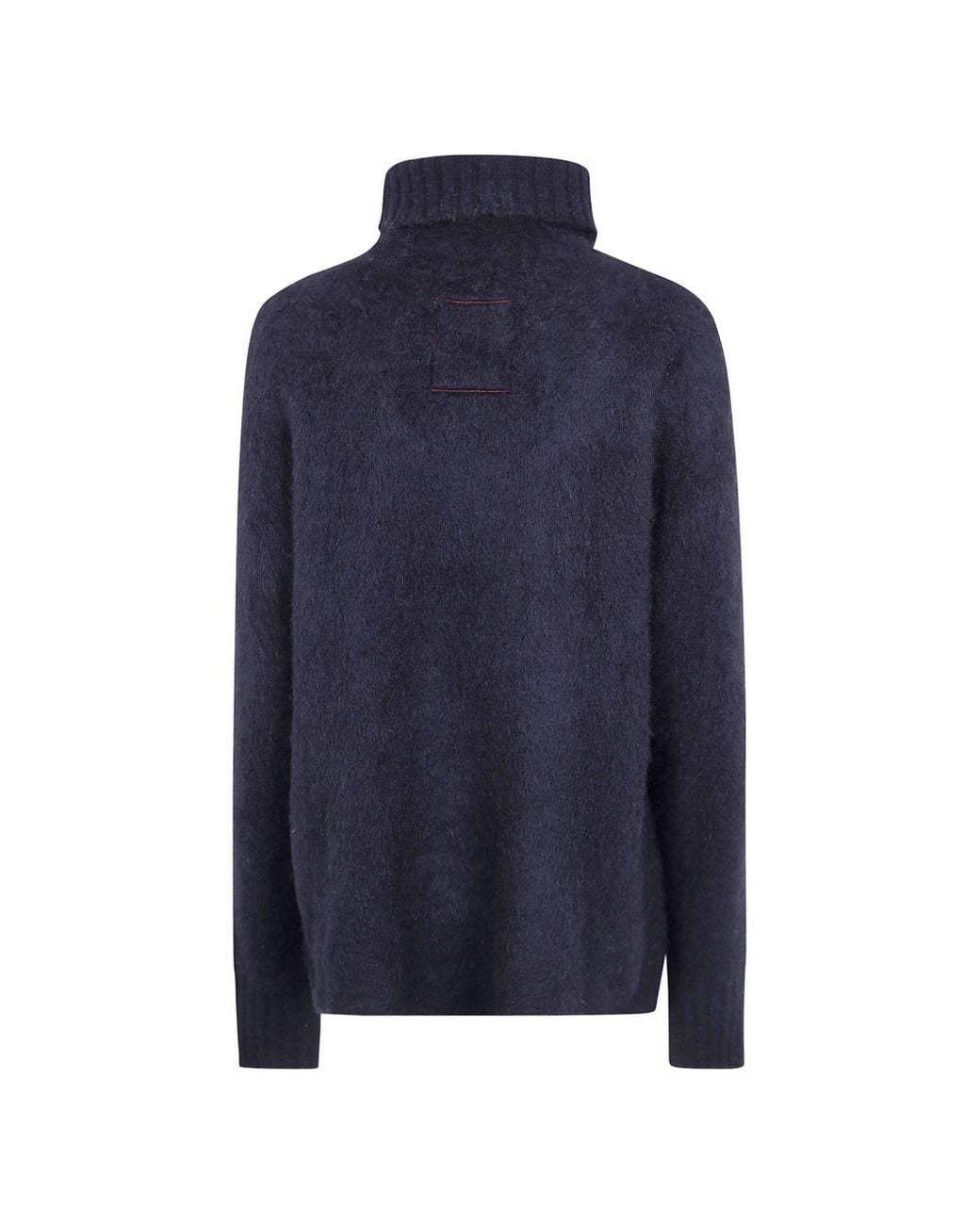 Uma Wang Blue Wool Turtle-Neck Sweater