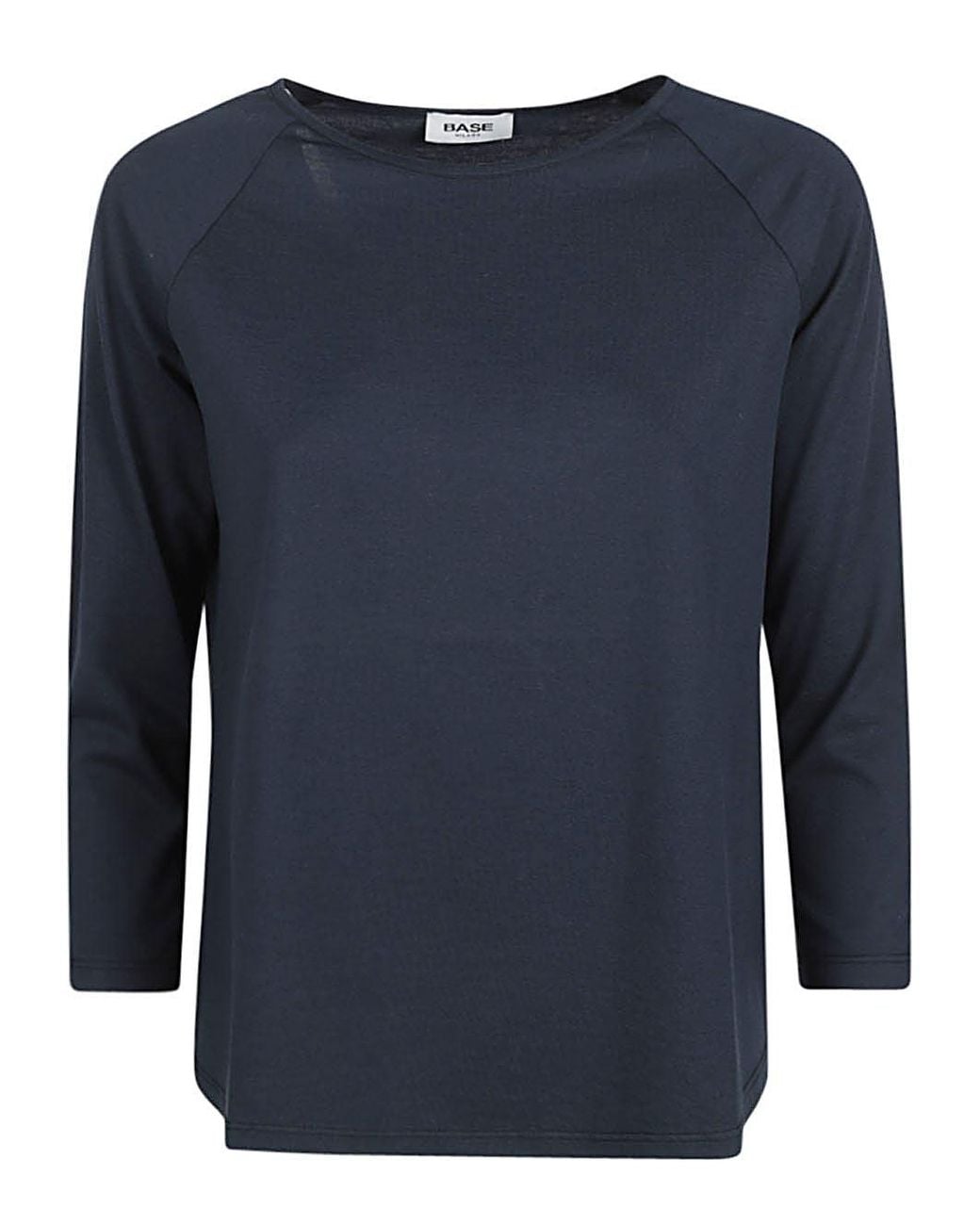 Base London Blue Cotton Crewneck Sweater