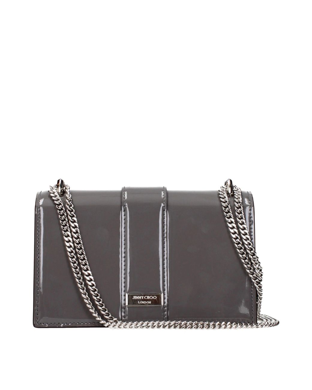 Jimmy Choo Gray Shoulder Bags Cheri Painting/ Storm