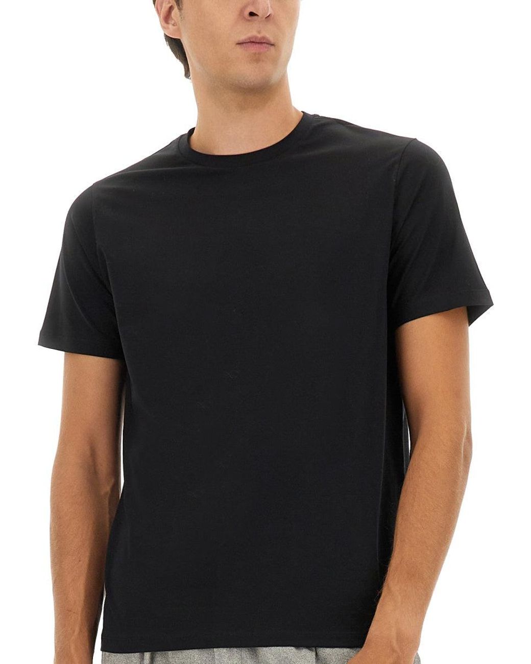 Herno Black Cotton T-Shirt for men