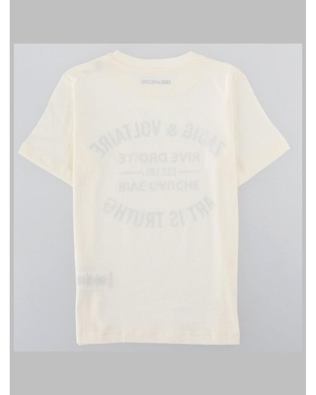 Zadig & Voltaire Natural Kids 100% Cotton T-Shirt