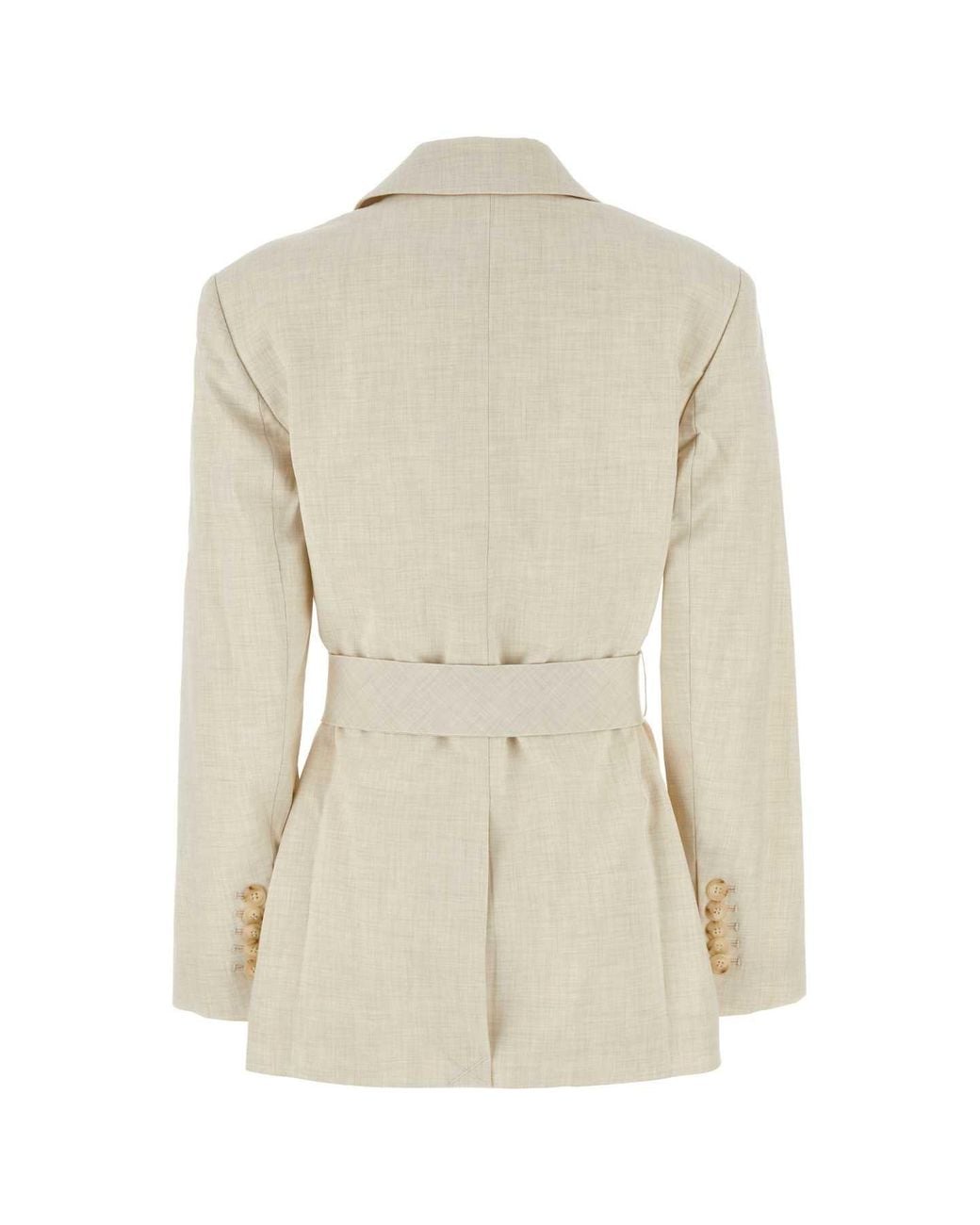 Camilla & Marc White Sand Stretch Polyester Blend Floris Blazer