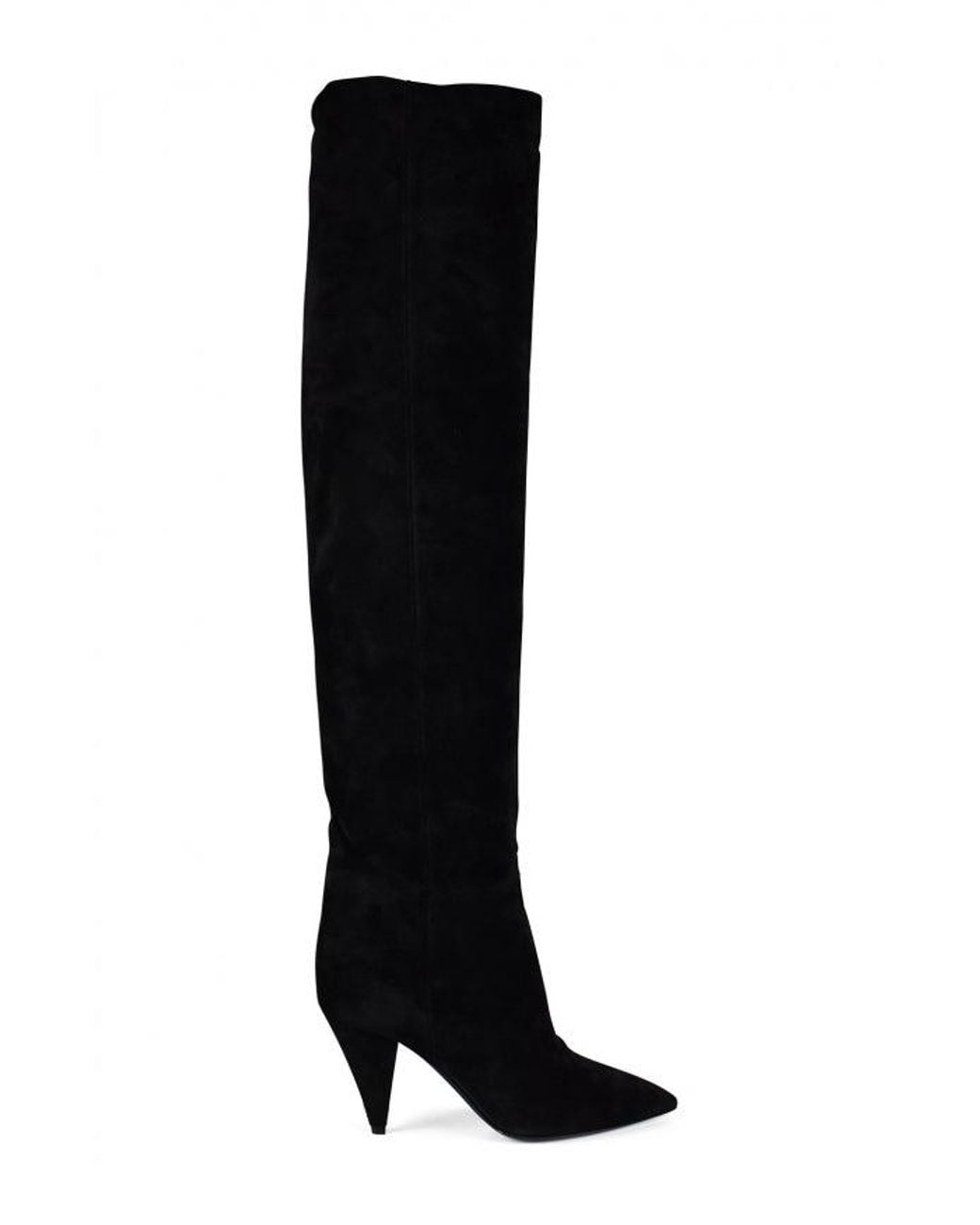 Saint Laurent Black Thigh-high Boots Kiki