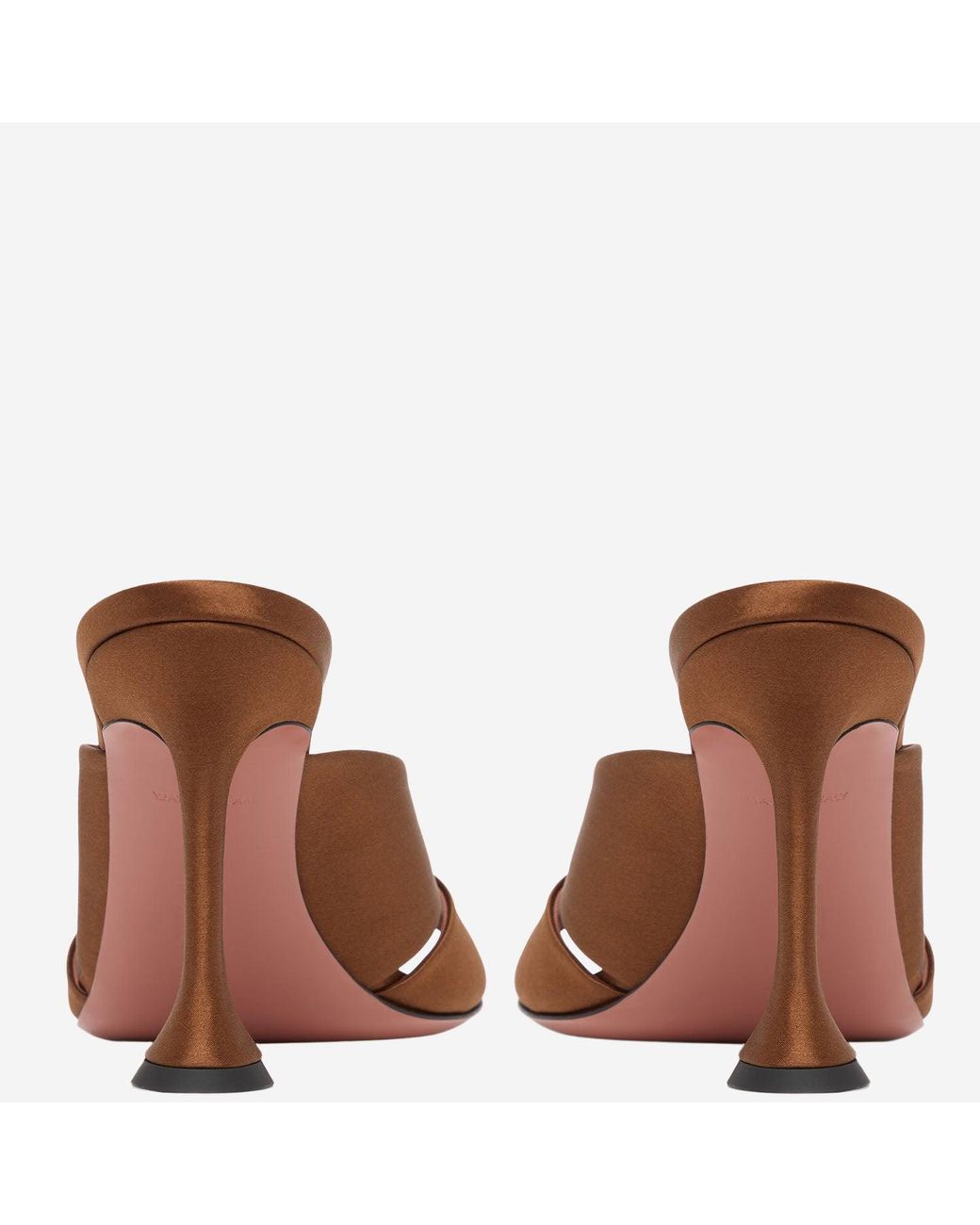 AMINA MUADDI Brown Salma Satin Sandals