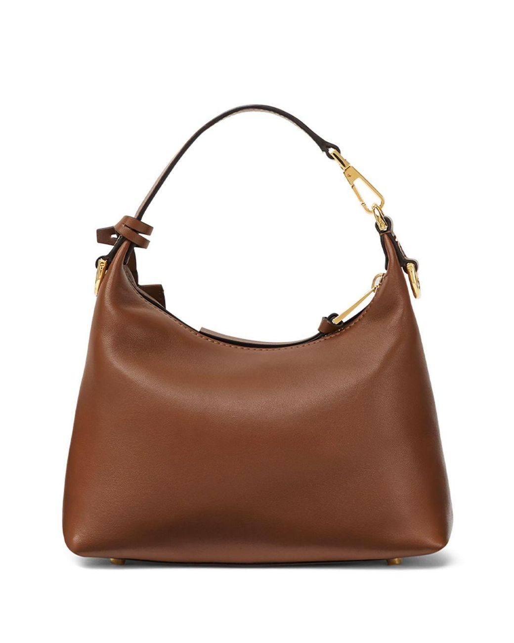 Versace Brown Tag Leather Hobo Bag