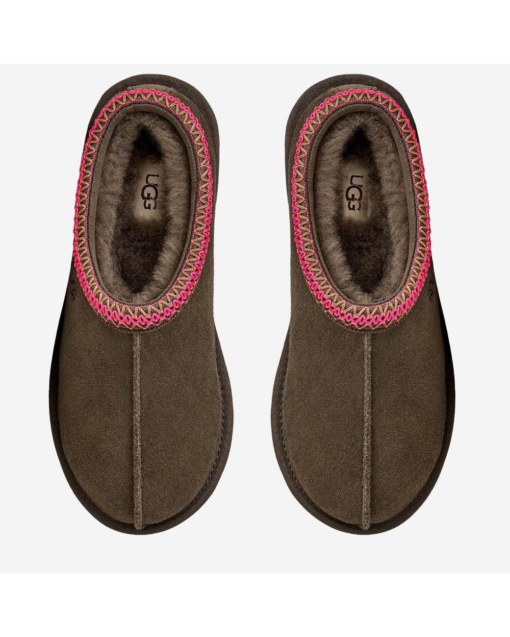 Ugg Brown Flat Shoes Pelle Scamosciata