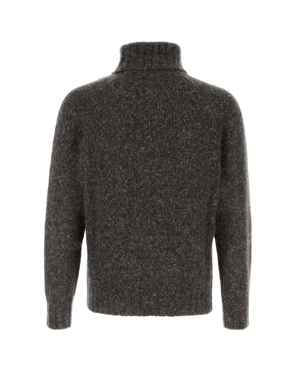 Brunello Cucinelli Gray Turtle Neck Sweaters